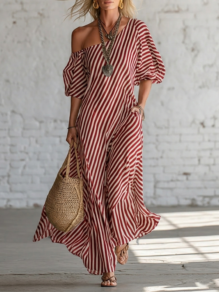 Serena™ | Effortless Striped Maxi Dress
