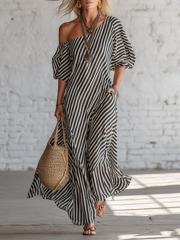 Serena™ | Effortless Striped Maxi Dress