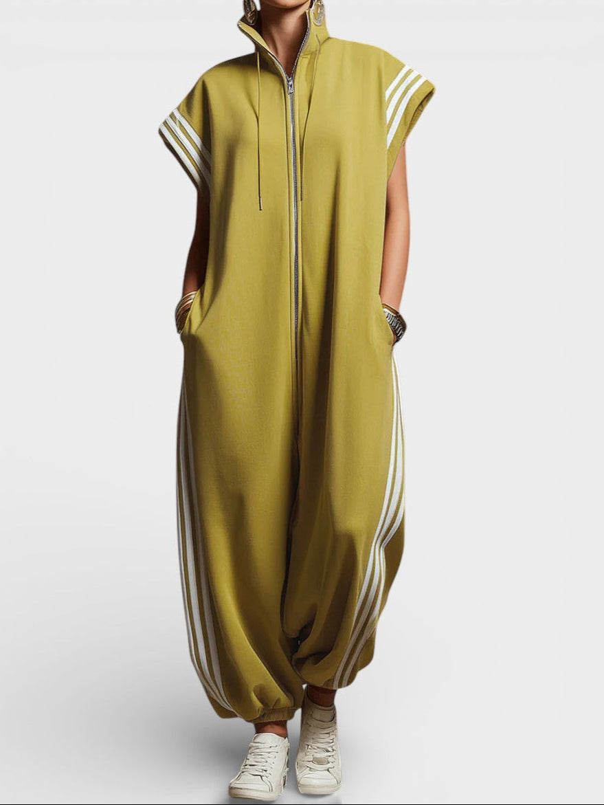 Valeria | Zip Neck Jumpsuit