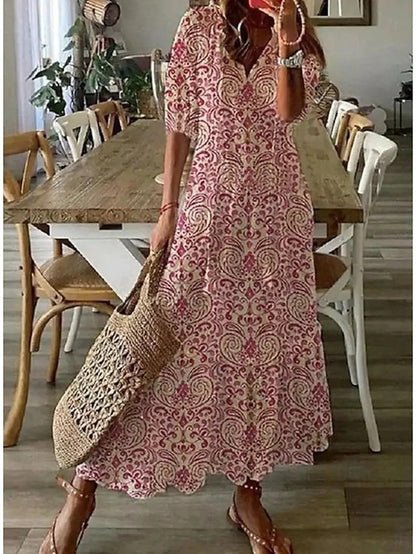 Luna | Casual Boho Style Midi Dress